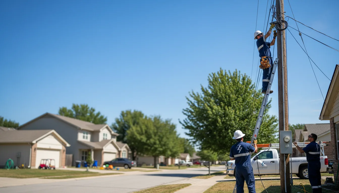 Residential electrician providing installation services in Commerce, MO